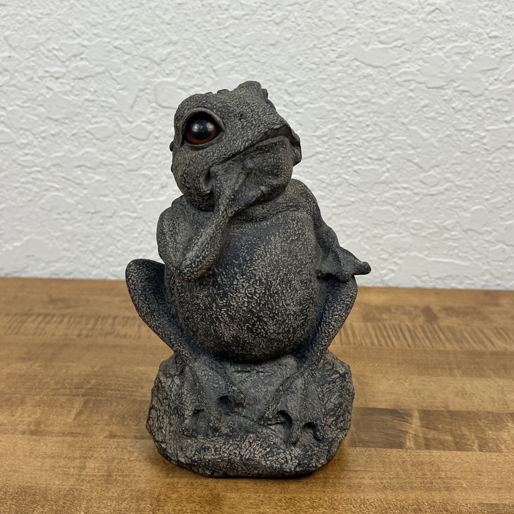 Vintage Toad Hollow Home Style Toad Frog Statue Garden Lawn Patio